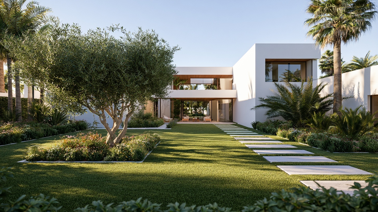 Villa moderne à Casablanca — pelouse réalisée par GreenNova, vue 2
