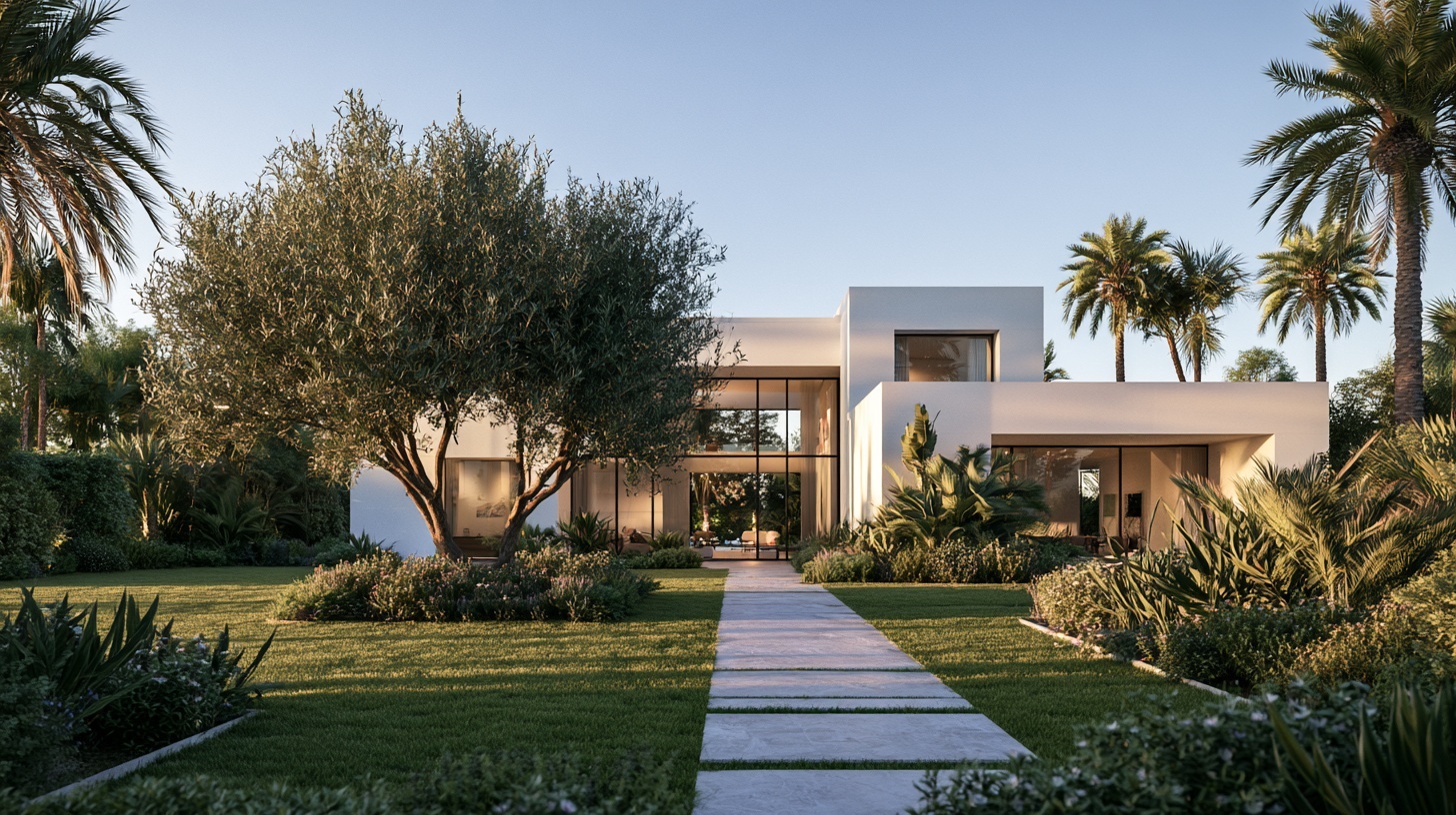 Villa moderne à Casablanca — pelouse réalisée par GreenNova, vue 1