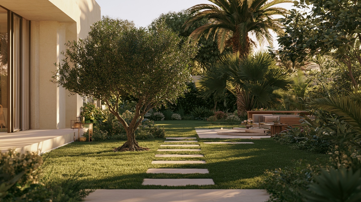 Villa moderne à Casablanca — jardin engazonné par GreenNova, vue 4