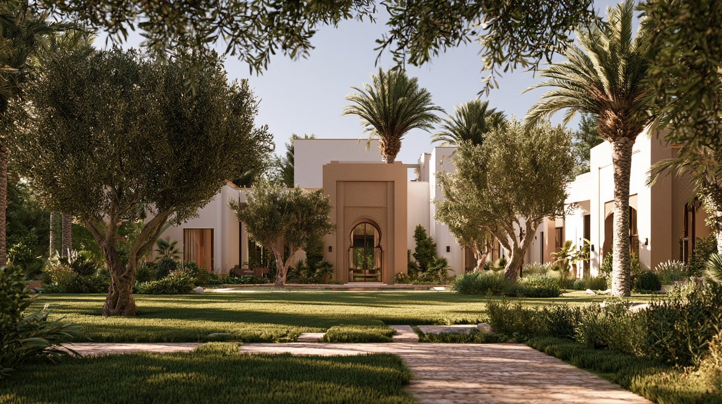Villa moderne à Rabat — pelouse réalisée par GreenNova, vue 4