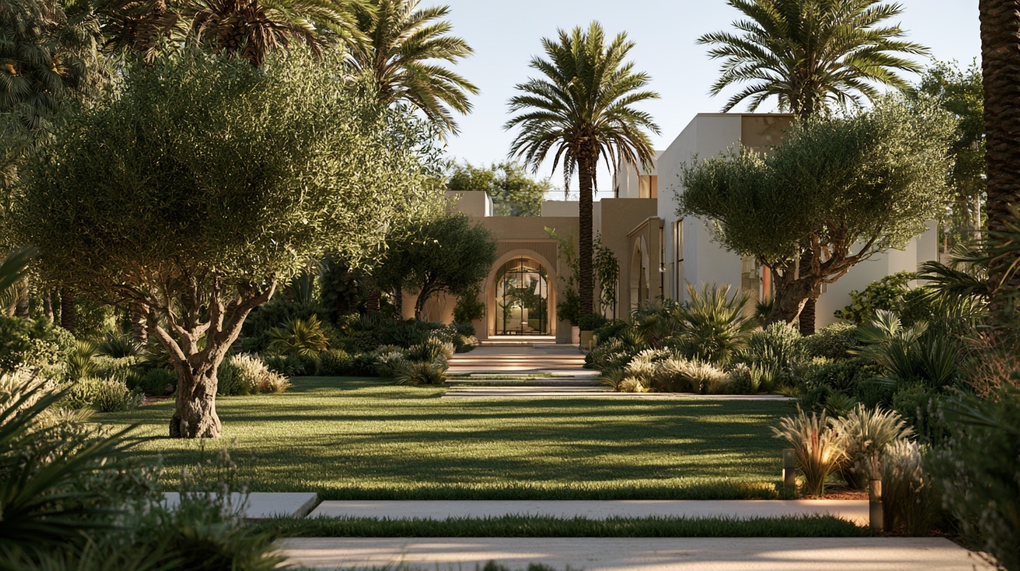 Villa moderne à Rabat — pelouse réalisée par GreenNova, vue 1