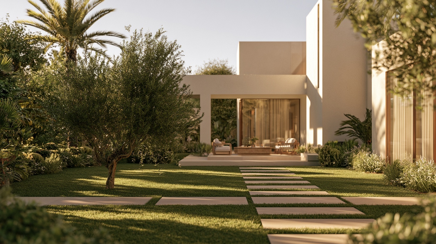 Villa moderne à Casablanca — jardin engazonné par GreenNova, vue 3