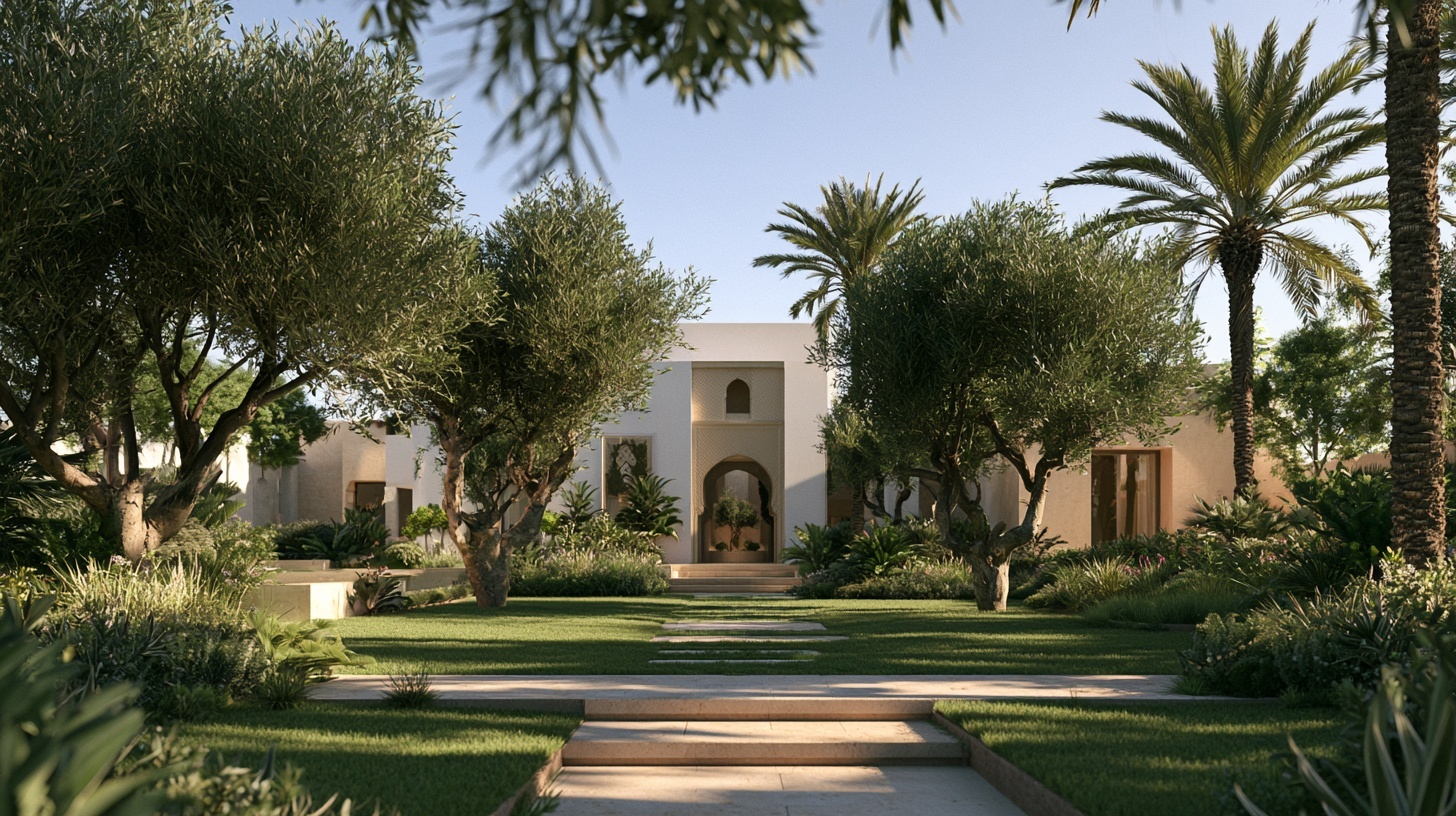 Villa moderne à Rabat — pelouse réalisée par GreenNova, vue 3