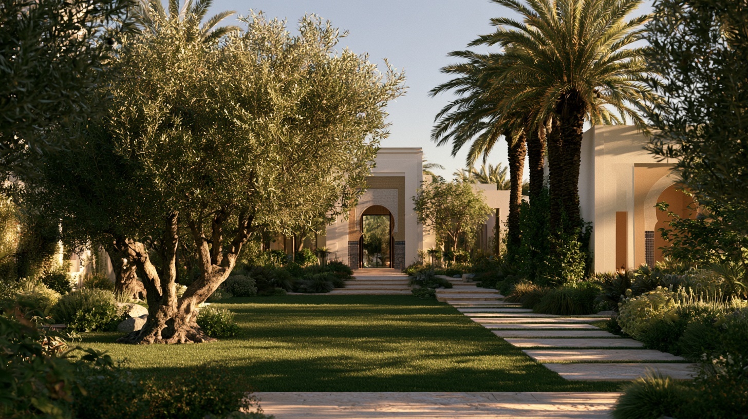Villa moderne à Rabat — pelouse réalisée par GreenNova, vue 2