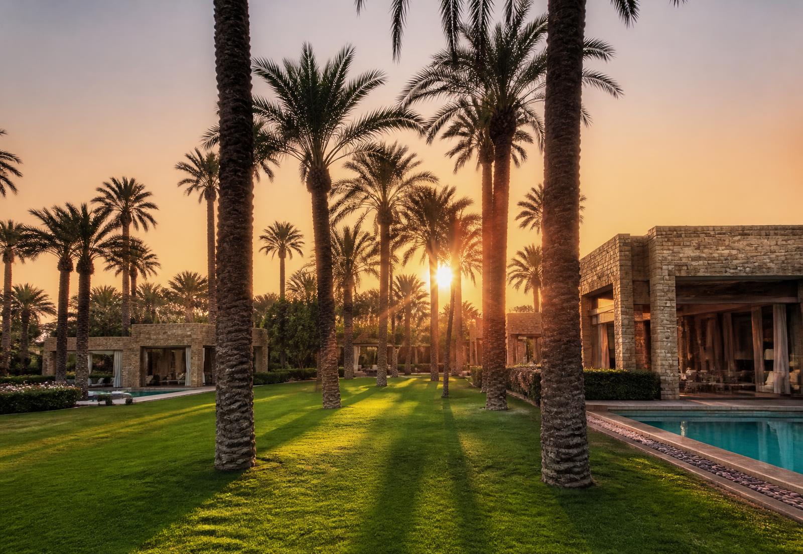 Entrée d'hôtel — Couverture homogène réalisé par GreenNova au Maroc